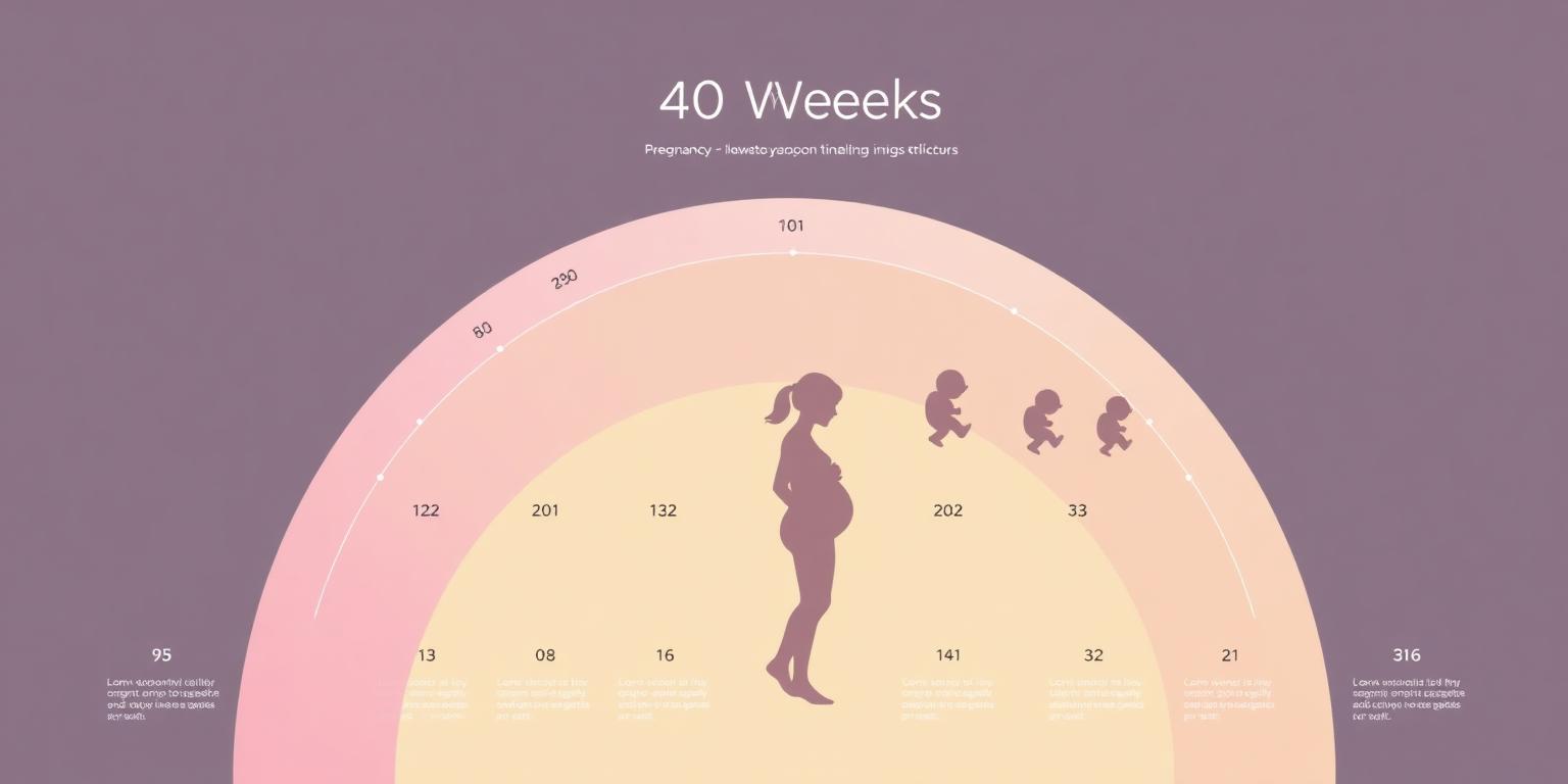 Pregnancy 40-week timeline infographic
