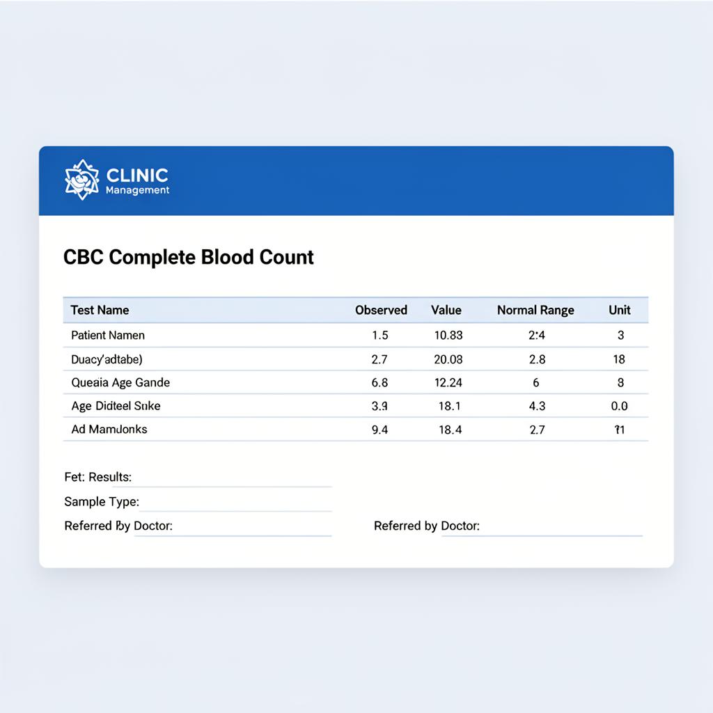 Pathology CBC Report